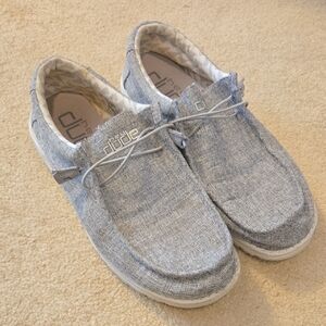 Hey Dude Men's Light Gray Loafers